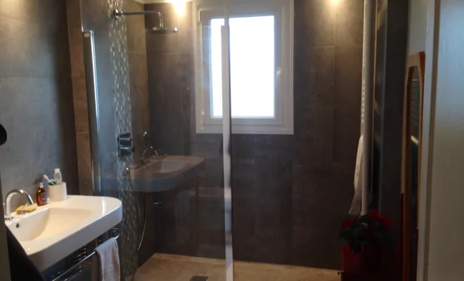 Espace douche ouvert